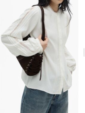 Mango Cream Button Down Shirt